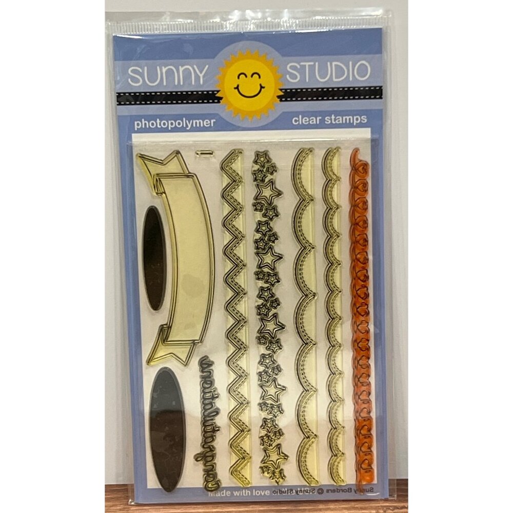 Sunny Studio Photopolymer Clear Stamps SSCL-123 Sunny Borders